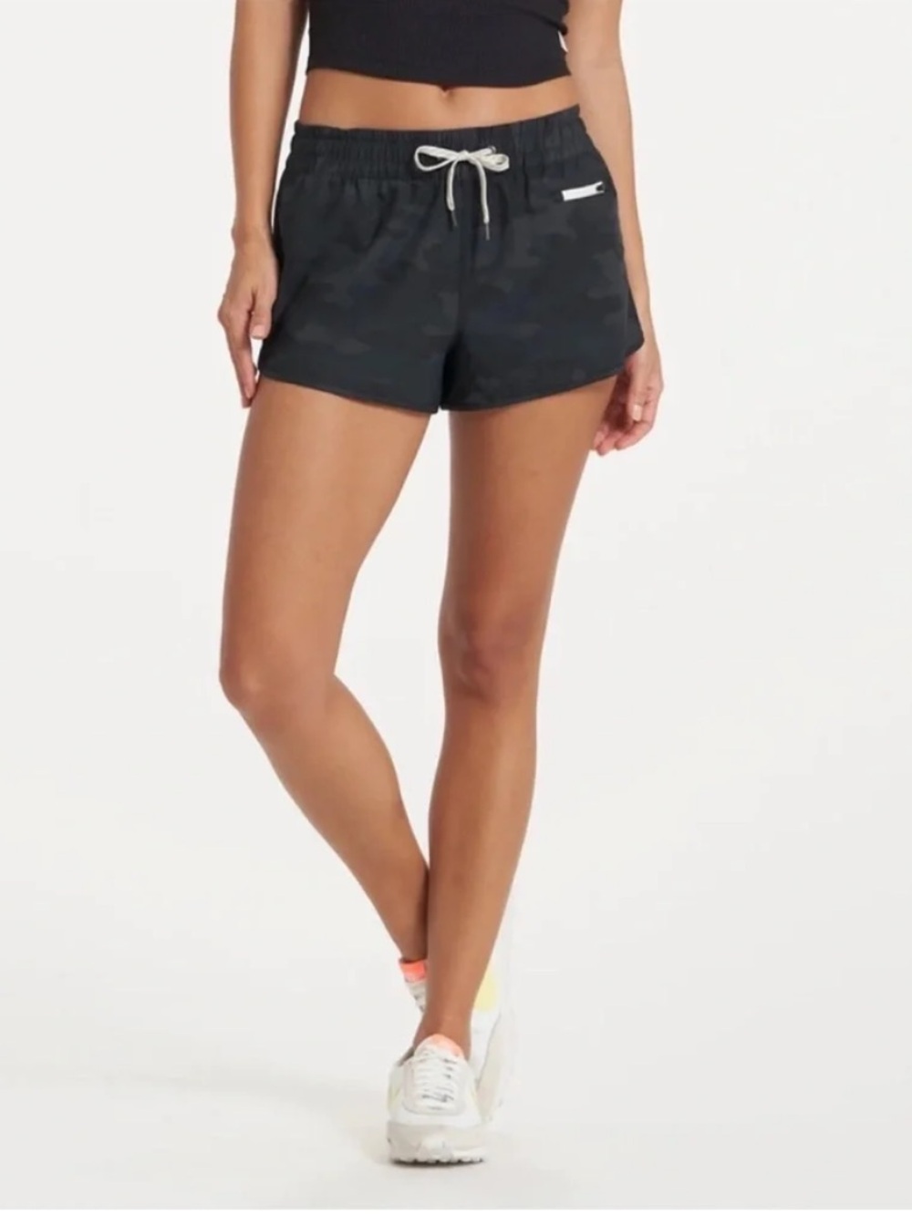 Vuori Clementine Black Camo Athletic Shorts